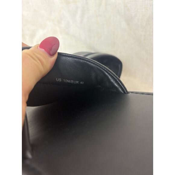 Vince Olina Black Slide Leather Sandals Size 10 EU 40 - Picture 10 of 10